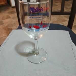 Vintage M A D E R S Famous German 1902 To 1977 75th Anniversary Wine Glass  Logo